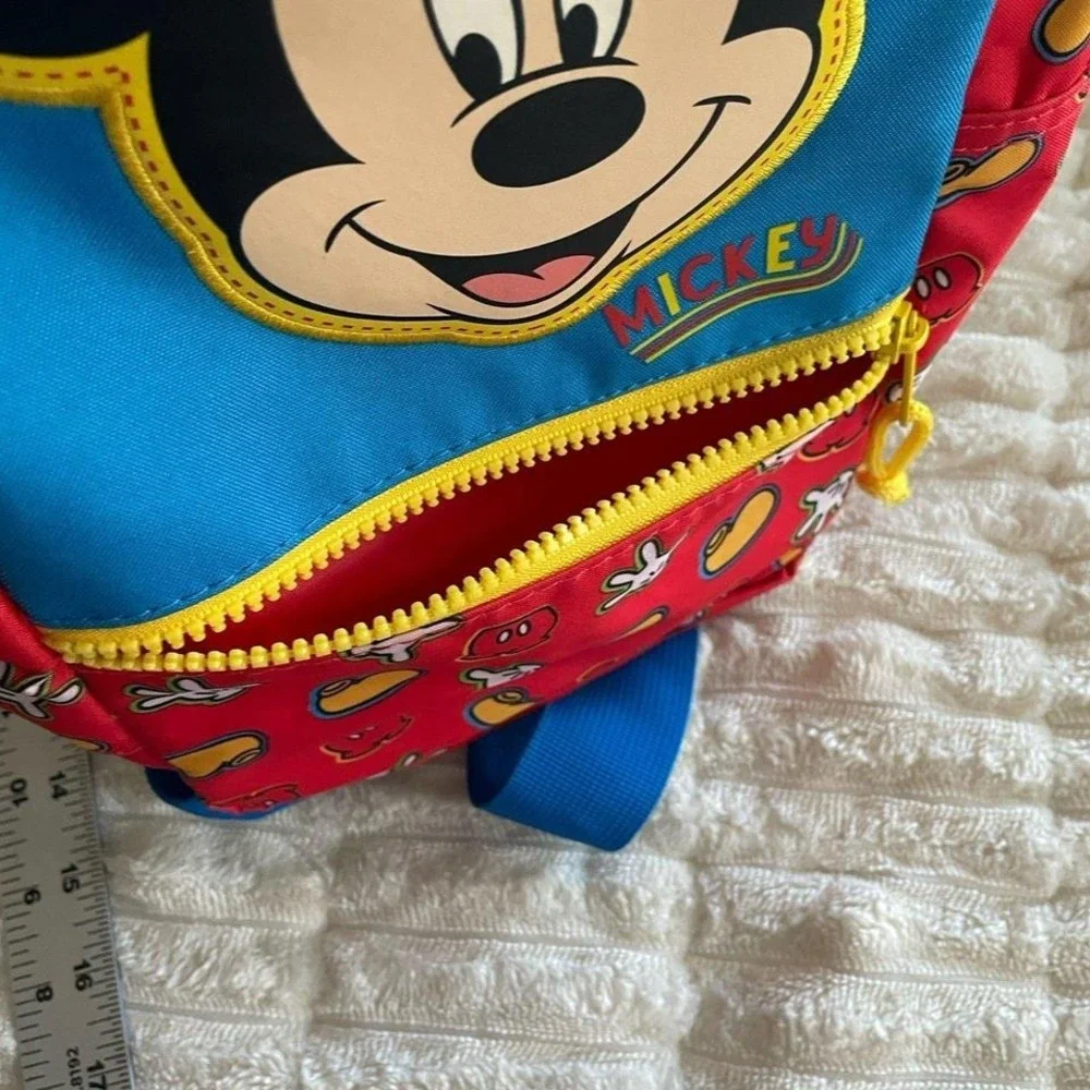 Disney Mickey Mouse Kids‎ Backpack Blue & Red with Zippers